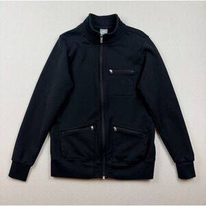 Nike Sportswear Womens Full Zip Jacket  XL Multi Zipper Pockets Black Athleisure